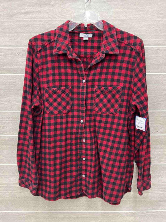 Croft & Barrow Size L Red Womens Shirt
