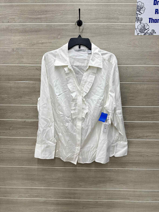 Fred David Size 2X White Plus Shirt