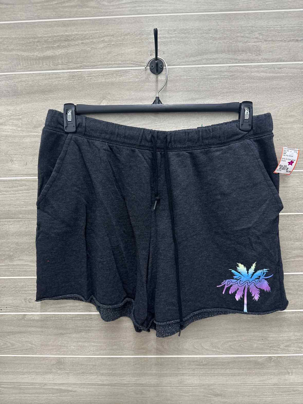 PINK Size XXL Gray Plus Shorts