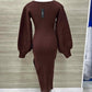 LULU'S Size 10 Burgundy Womens Dress