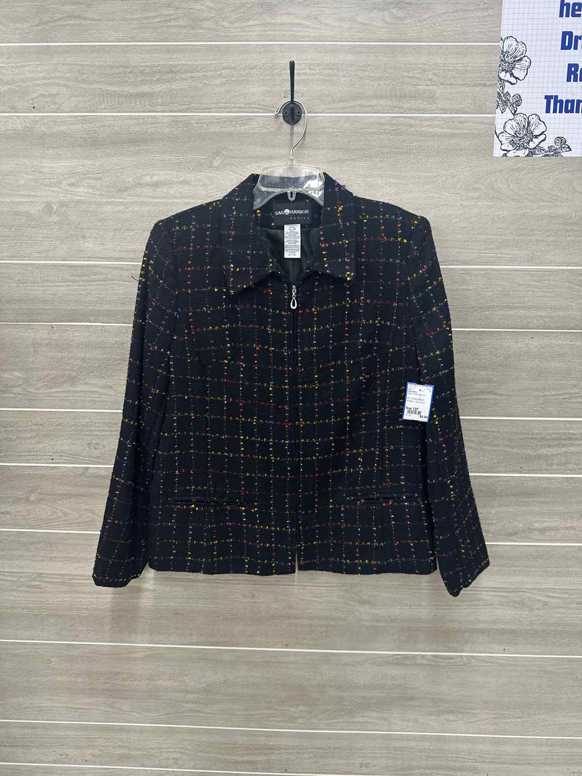 Sag Harbor Size 12P Black Petite Blazer