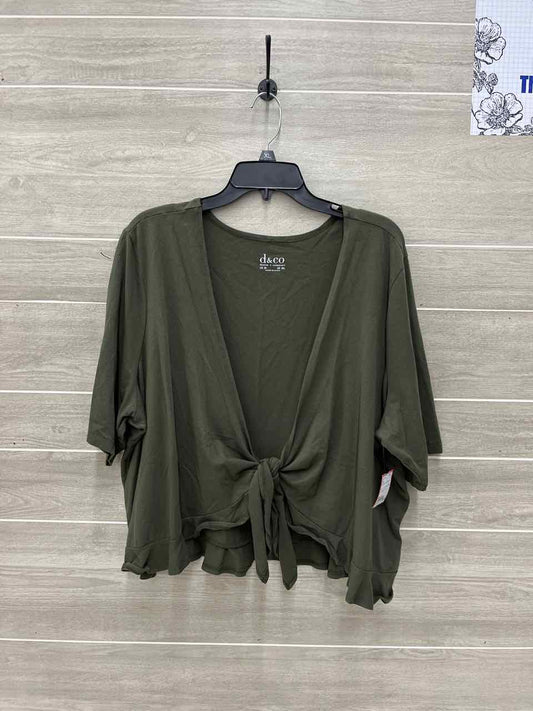 D & Co Olive Womens Women Size 3X Shirt
