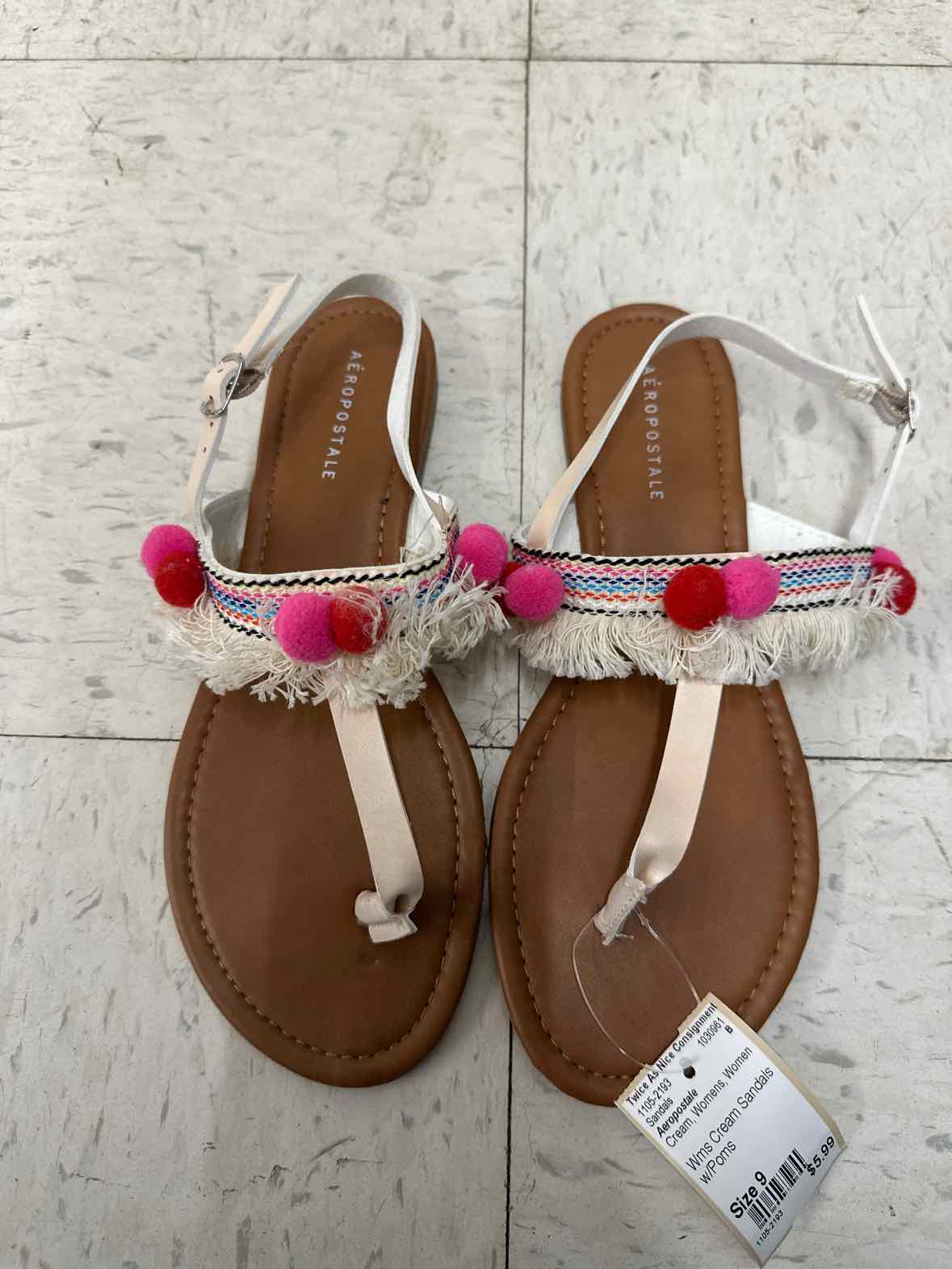 Aeropostale US Shoe Size 9 Cream Womens Sandals