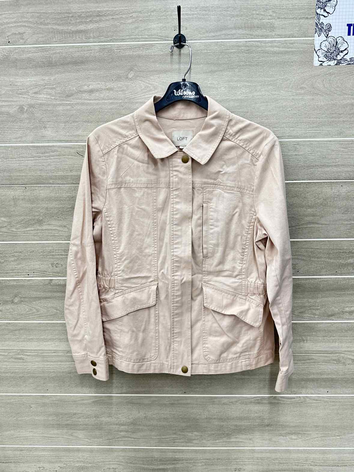 LOFT Size L Tan Womens Jacket (Outdoor)
