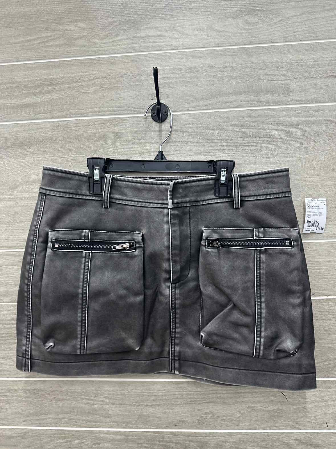 Hyfve Hyfve Hyfve Size 10/12 Gray Womens Skirt