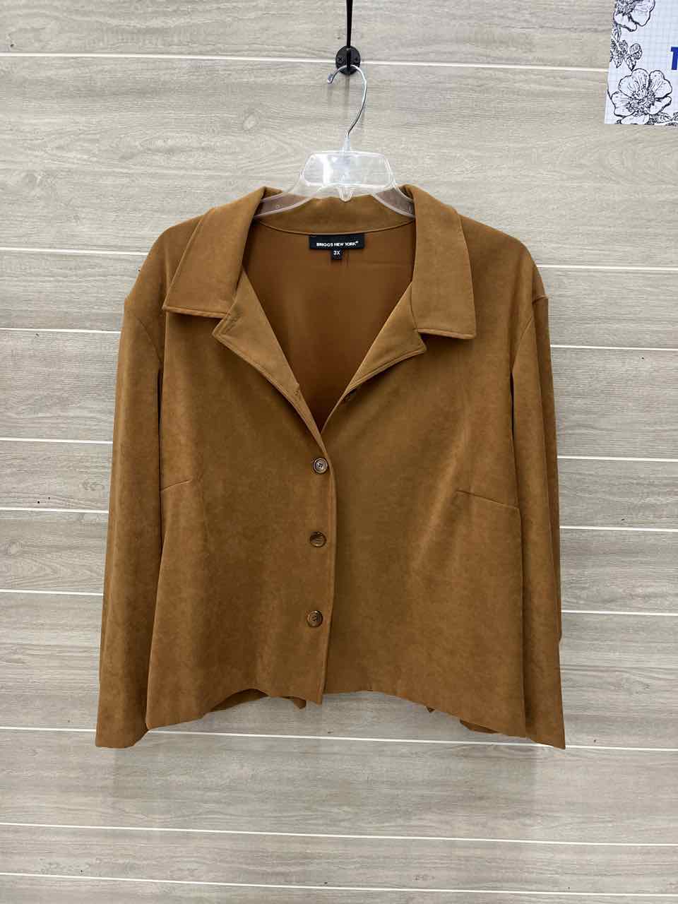 Briggs Size 3X Brown Plus Blazer