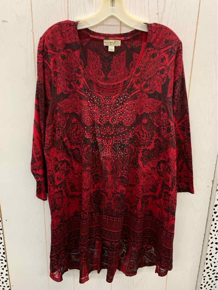 One World Red Womens Size XL Shirt