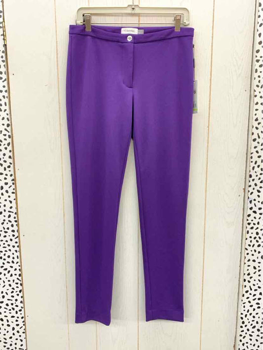 Calvin Klein Purple Womens Size 4 Pants