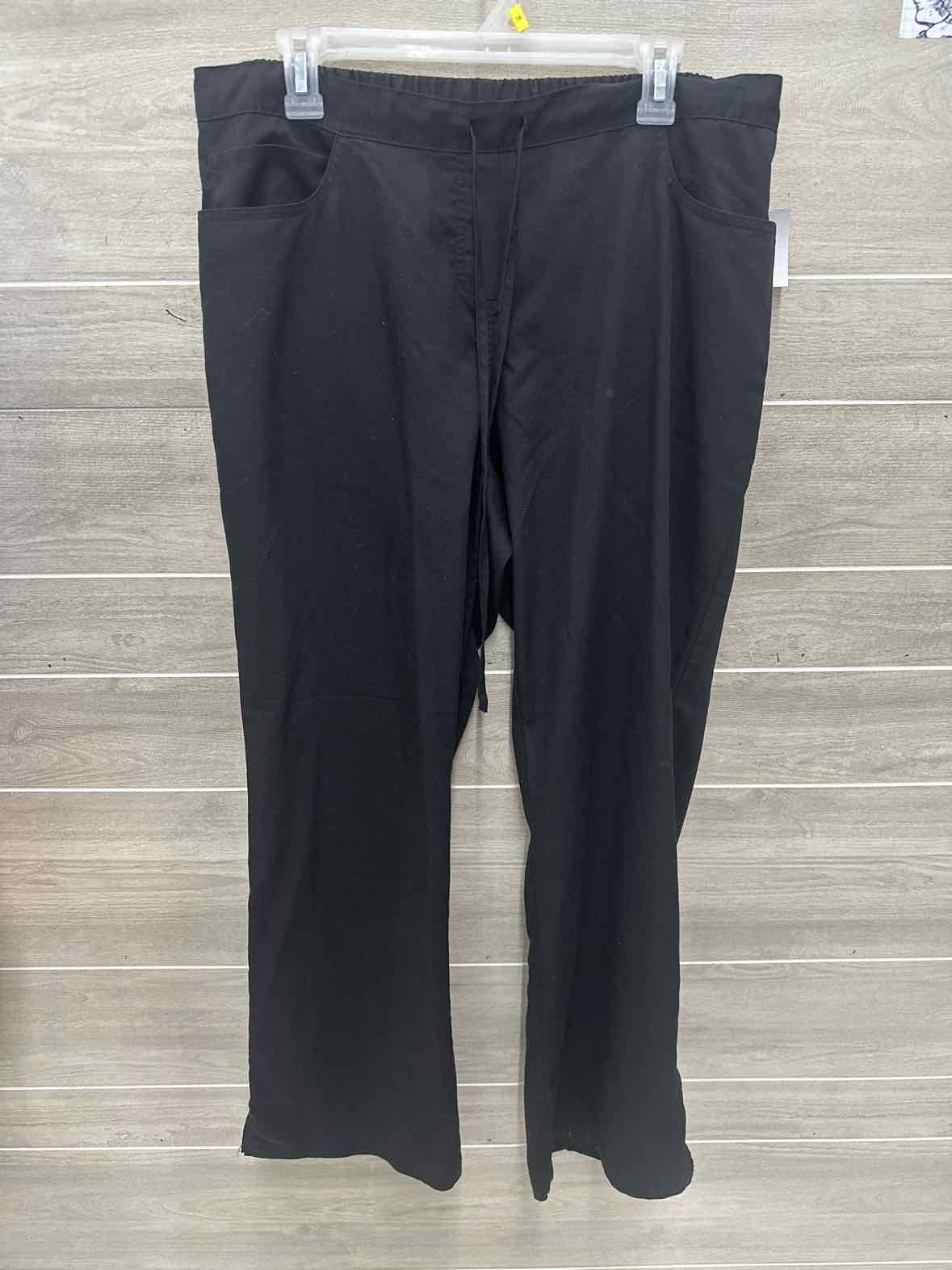 Greys Anatomy Size L Tall Black Womens Scrub Pants