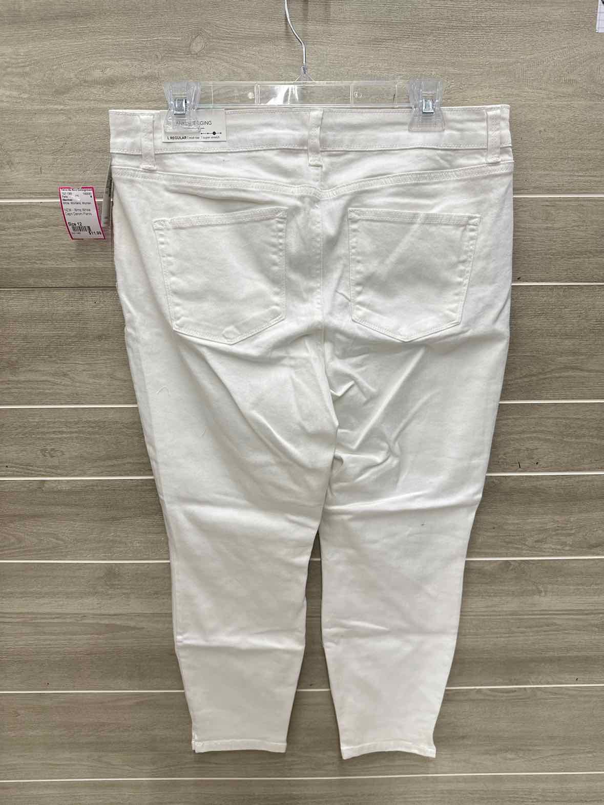 Maurices Size 12 White Womens Pants