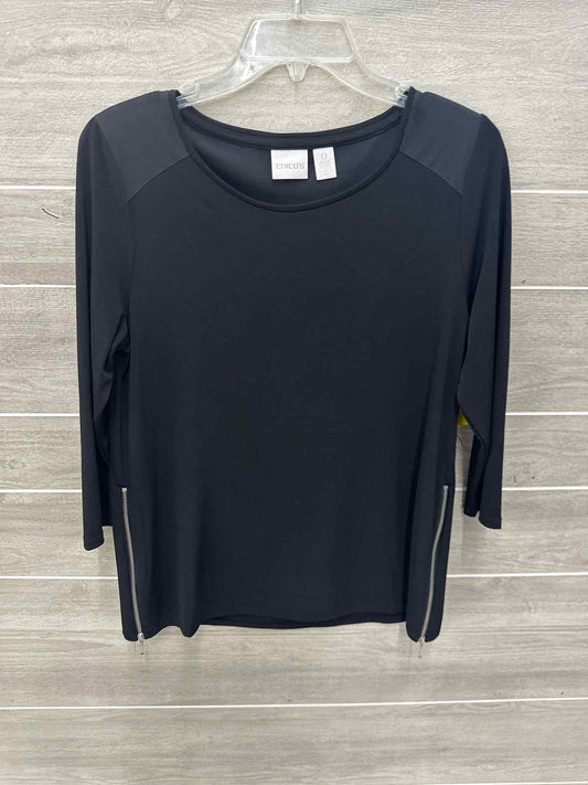 Chico's Black Womens Women Size Small Shirt