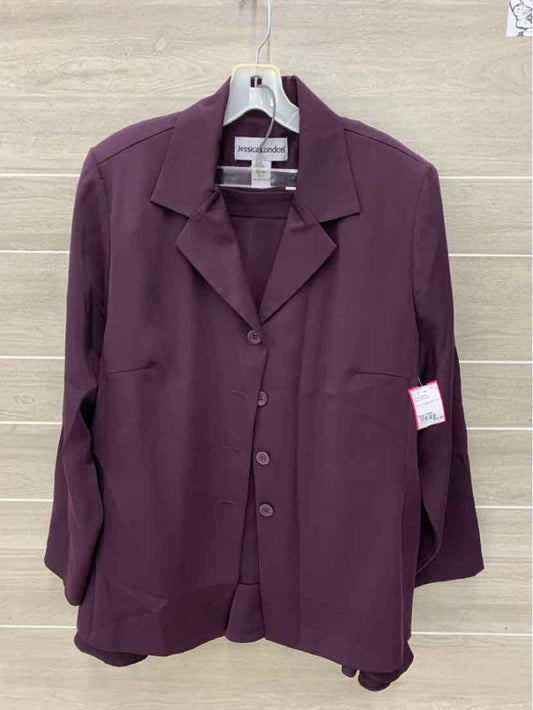 Jessica London Purple Womens Size 18W Skirt Set