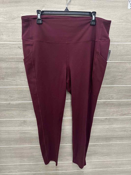 32 Degrees Size XXL Burgundy Plus Leggings