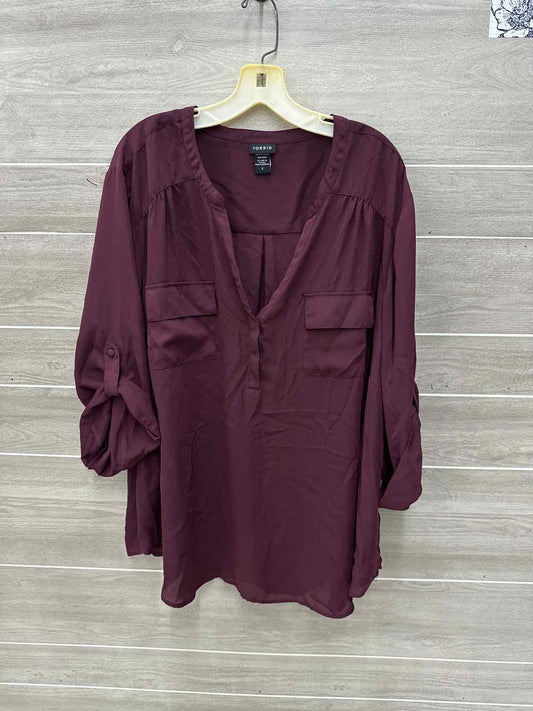Torrid Size 4X Burgundy Plus Shirt