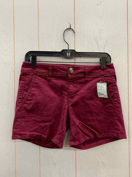 American Eagle Burgundy Womens Size 2 Shorts