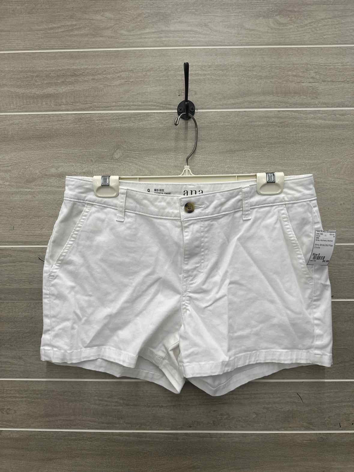 ANA Size 8 White Womens Shorts