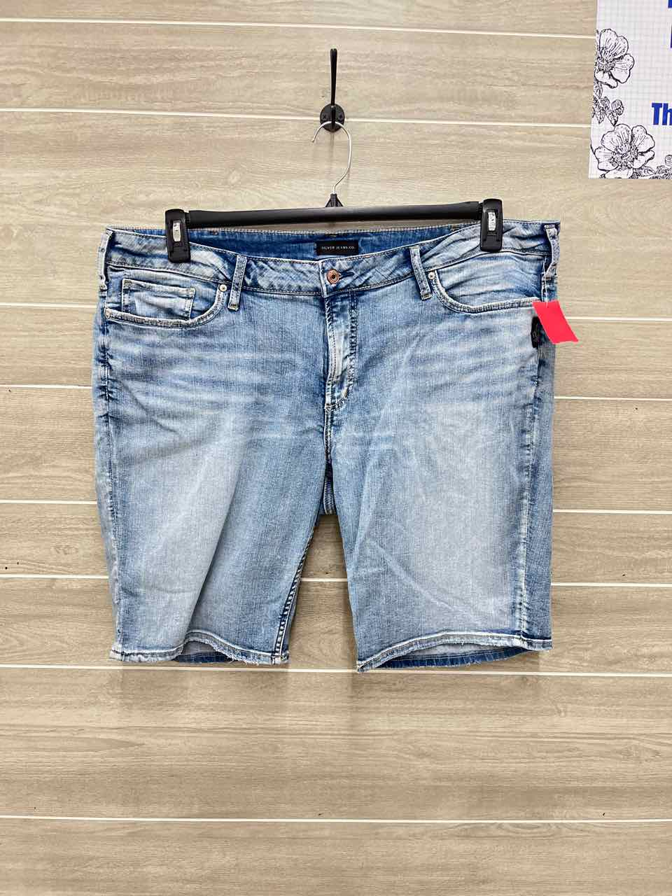 Silver Blue Womens Women Size 20 Shorts