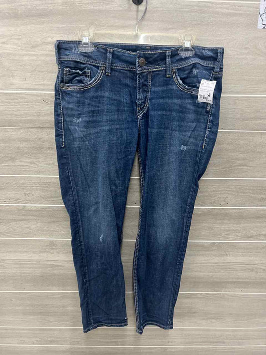 Silver Size 12 Blue Womens Jeans