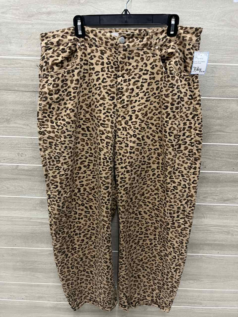 Risen Size 1X Tan Plus Pants