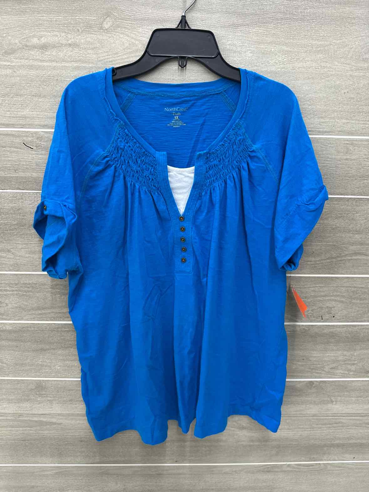 Northcrest Blue Womens Women Size 16/18 Shirt