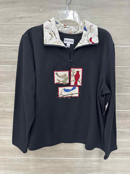Breckenridge Black Womens Women Size L/XL Sweatshirt