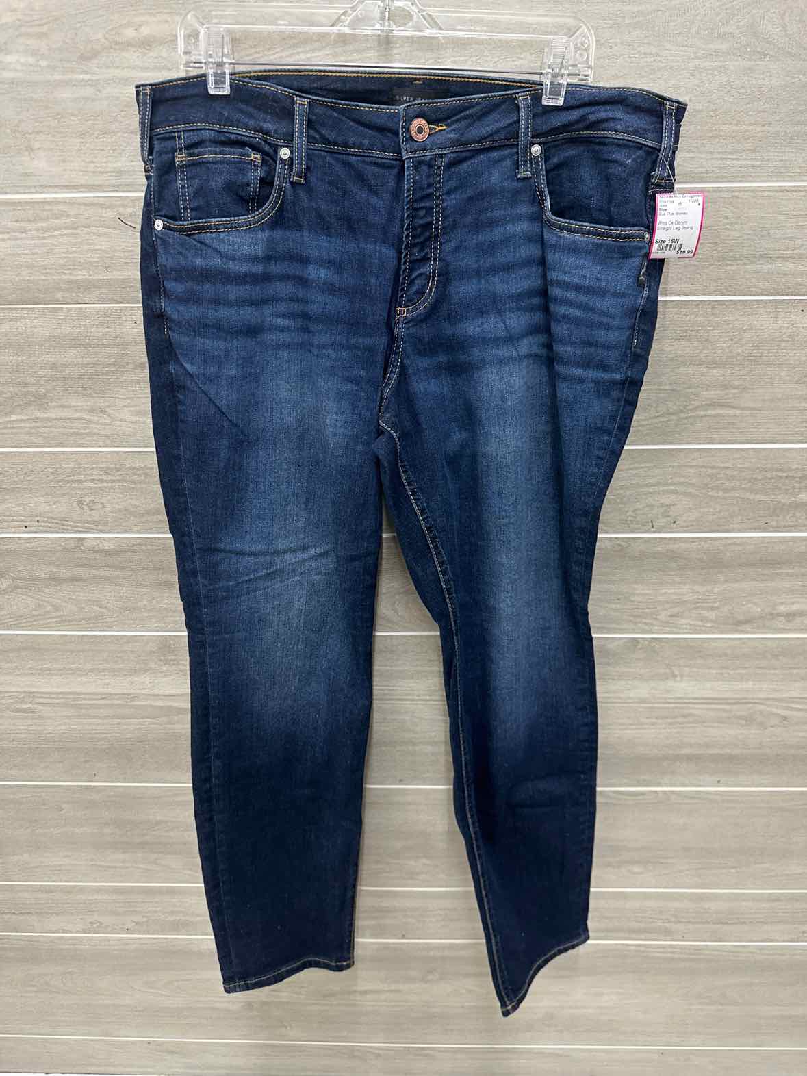 Silver Size 16W Blue Plus Jeans