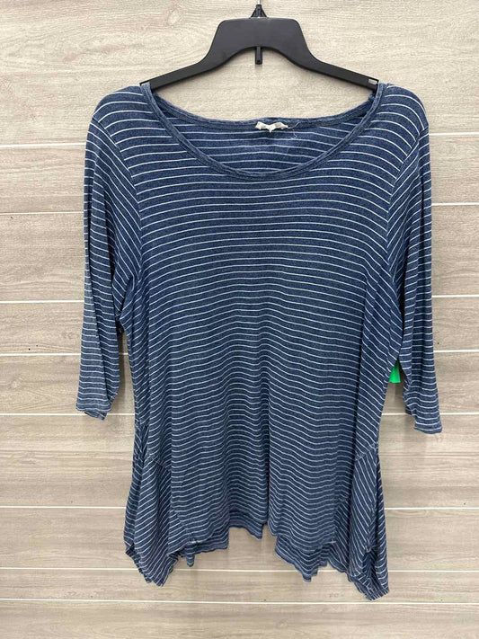 Jane & Delancey Size 2X Blue Plus Shirt