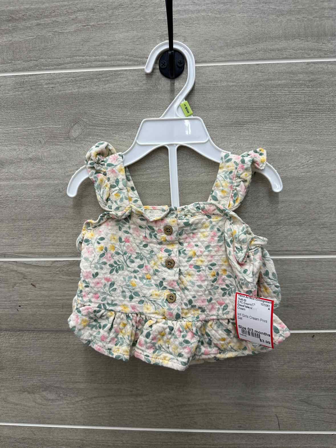 Cloud Island Infant 0/3 months 2 PC Ensemble