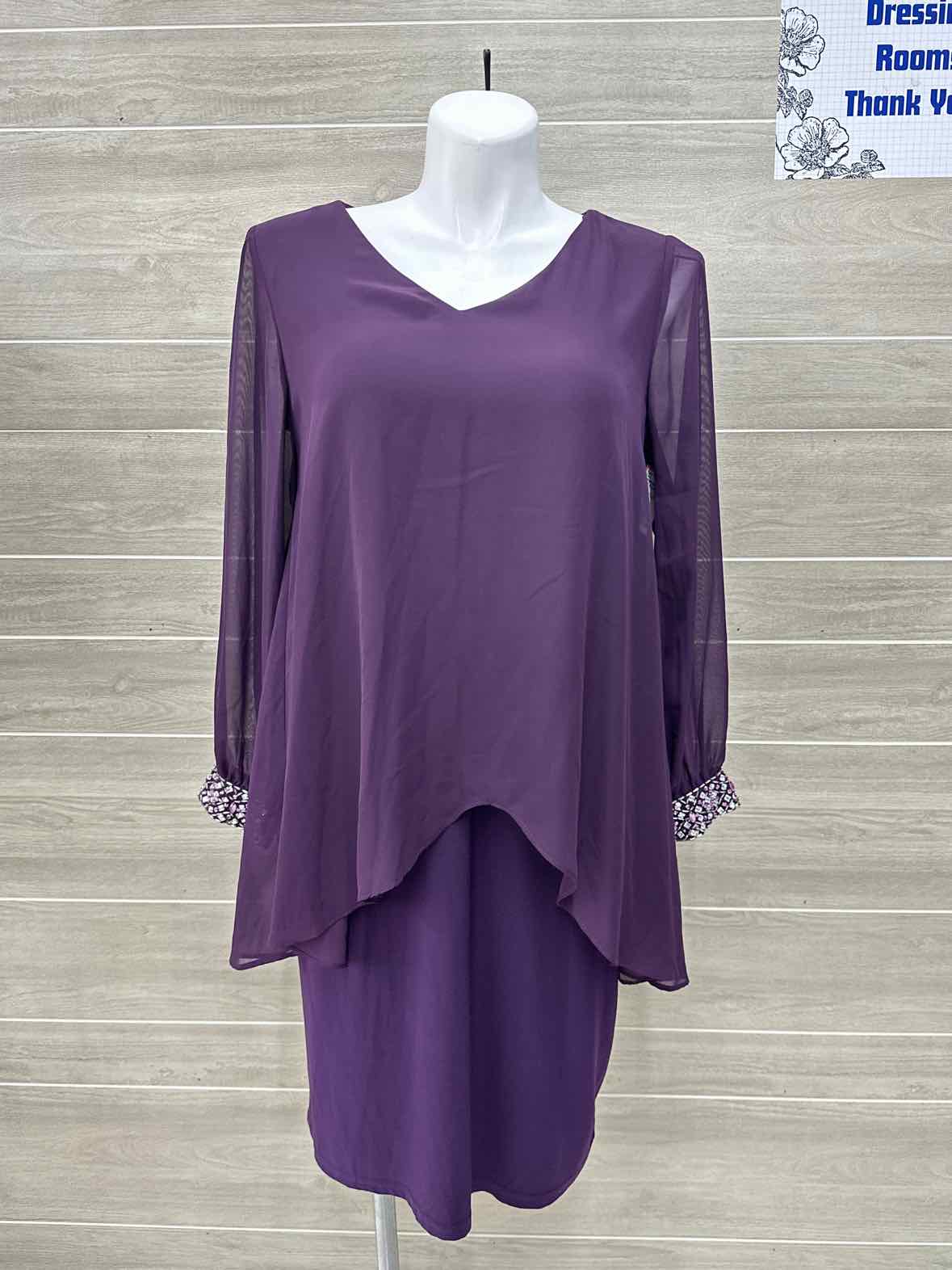 Midnight Velvet Purple Womens Women Size 10/12 Dress