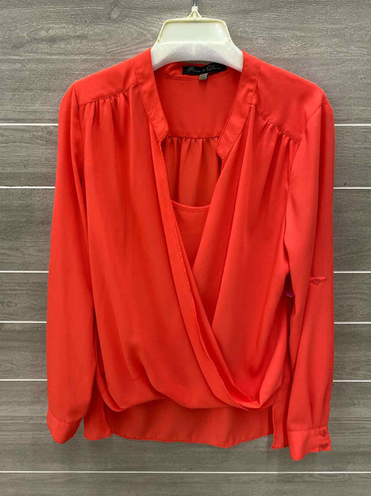 Rose + Olive Orange Womens Size M Shirt