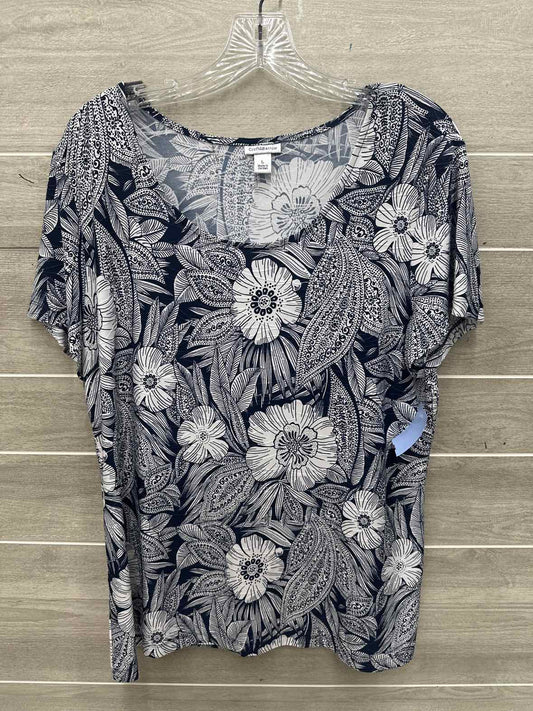 Croft & Barrow Size L Navy Womens Shirt