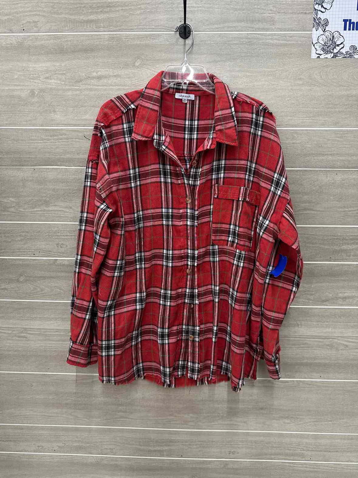 White Birch Size 2X Red Plus Shirt