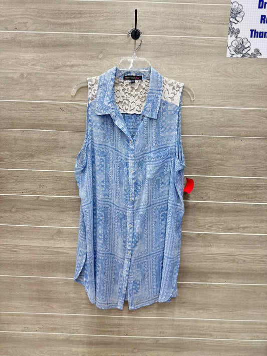 Blue Womens Women Size 16 Tank Top