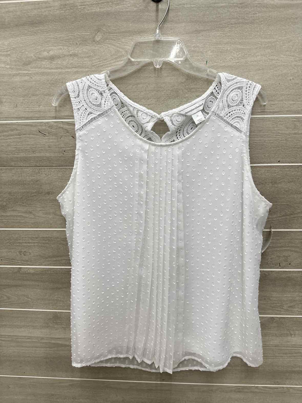 Christopher & Banks Size XL White Womens Tank Top