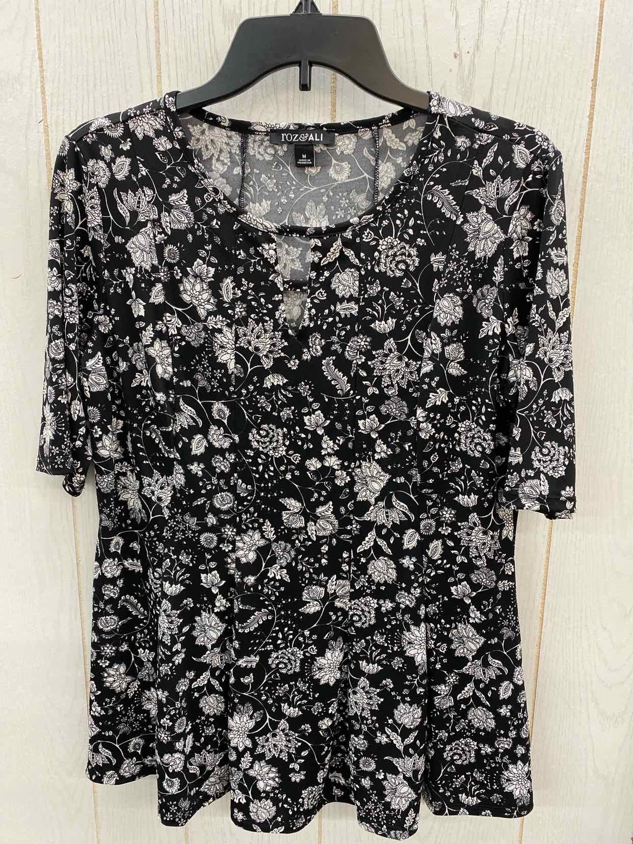 Roz & Ali Black Womens Size M Shirt