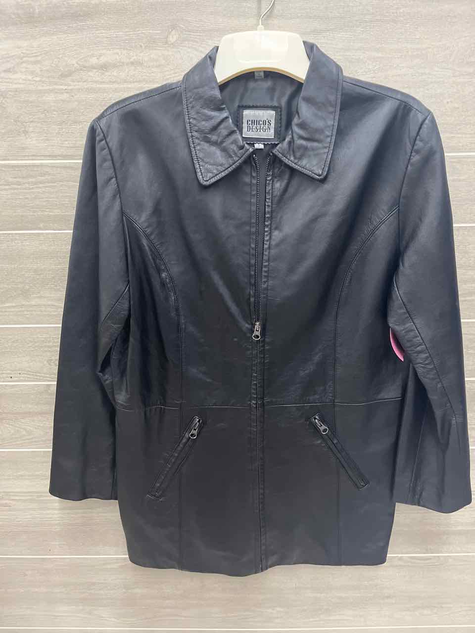 Chico's Size L Black Womens Jacket (Outdoor)