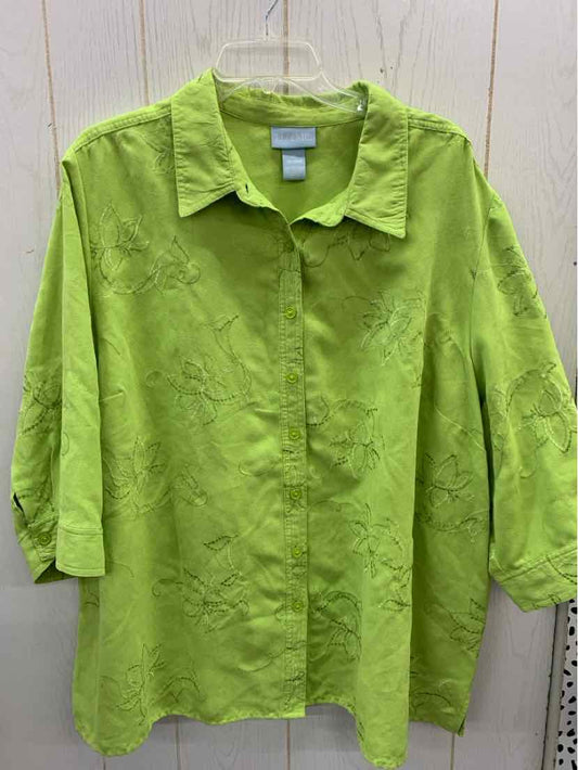 Liz & Me Green Womens Size 2X Shirt