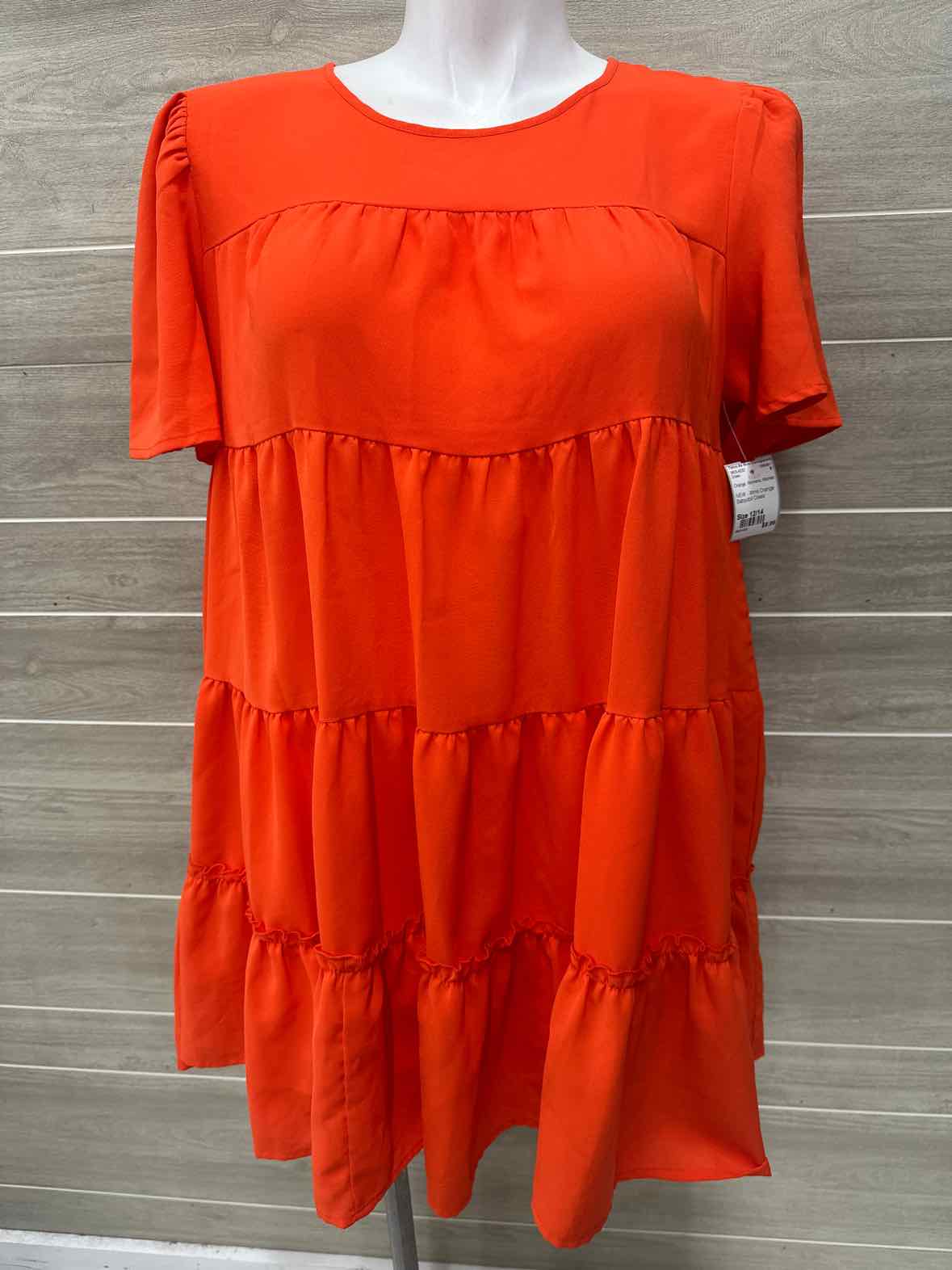 Size 12/14 Orange Womens Dress