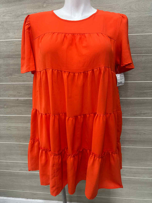 Size 12/14 Orange Womens Dress