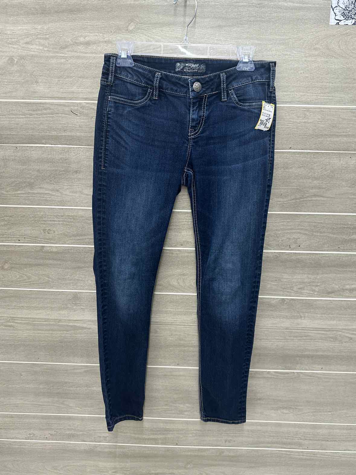 Silver Blue Womens Women Size 6 Jeans