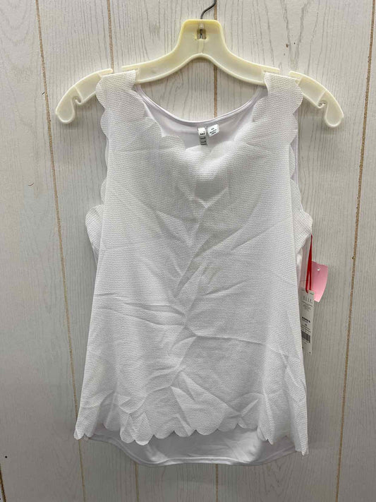 ELLE White Womens Size XS Tank Top