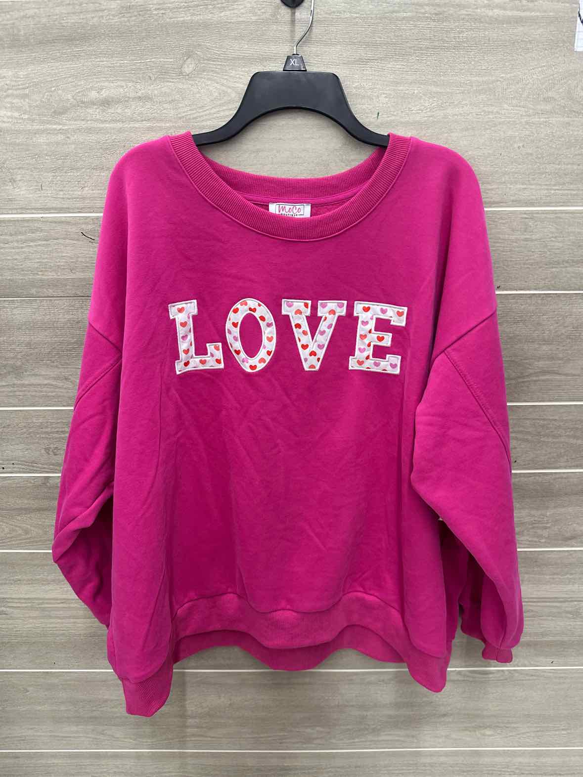 MoCo Size 2X Pink Plus Sweatshirt