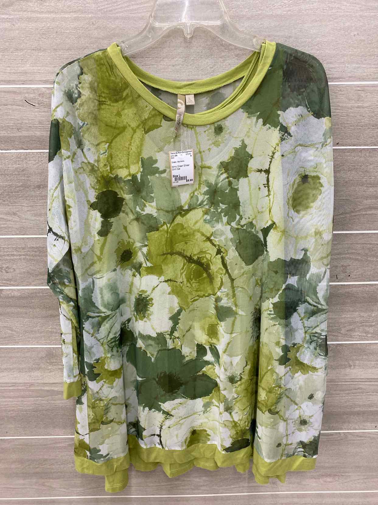Green Womens Size L Shirt