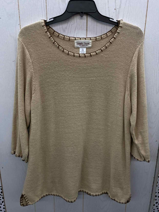 Tan Womens Size 2X Sweater