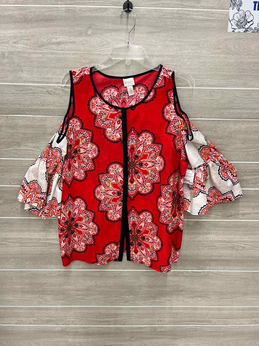 Chico's Size L Red Womens Shirt