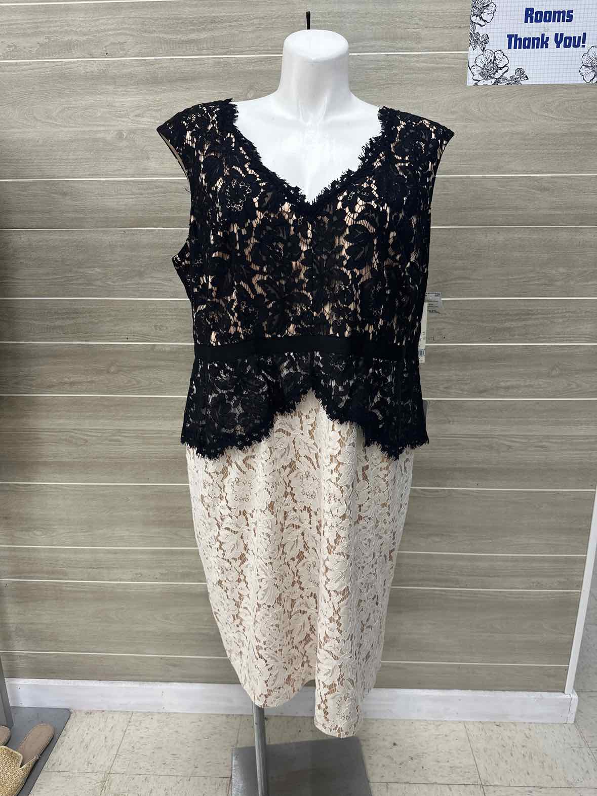 Eliza J Black Womens Women Size 20W Dress