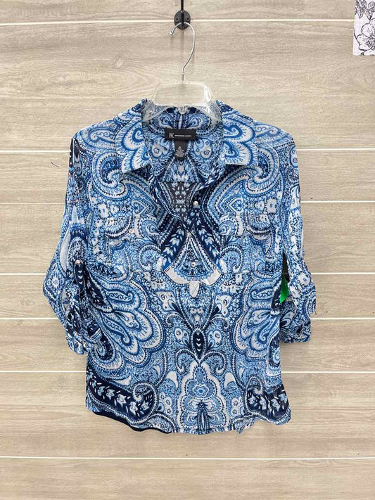 INC Size L/XL Blue Womens Shirt