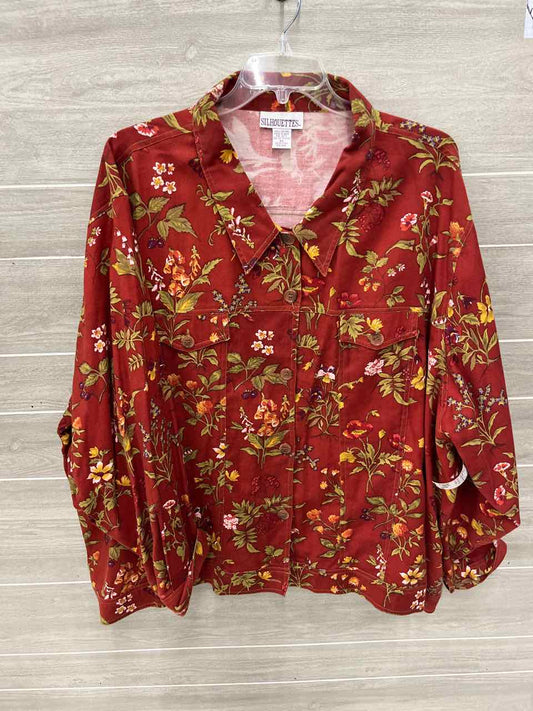 Silhouettes Orange Womens Women Size 6X Blazer