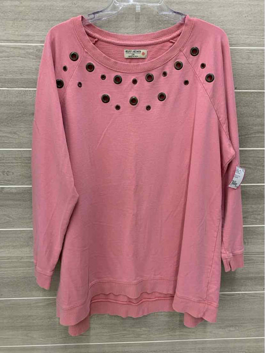 Ruff Hewn Pink Womens Size 2X Sweatshirt