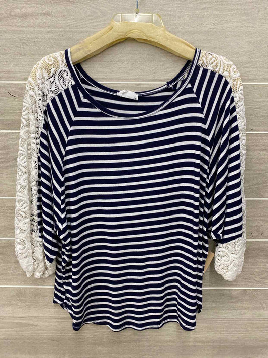 Ellie Autumn Navy Womens Size Small Shirt